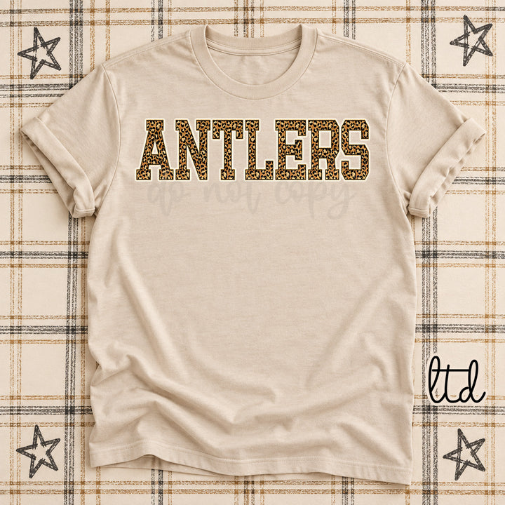 Antlers Dark Leopard Mascots DTF transfer