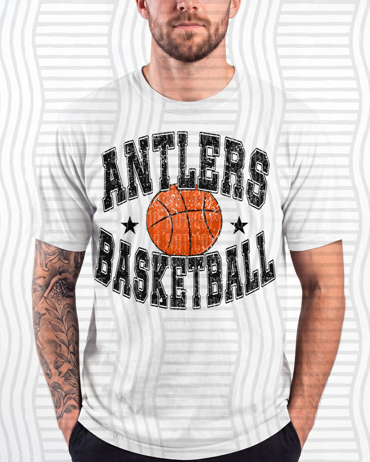 Antlers Basketball Varsity Mascots DTF transfer