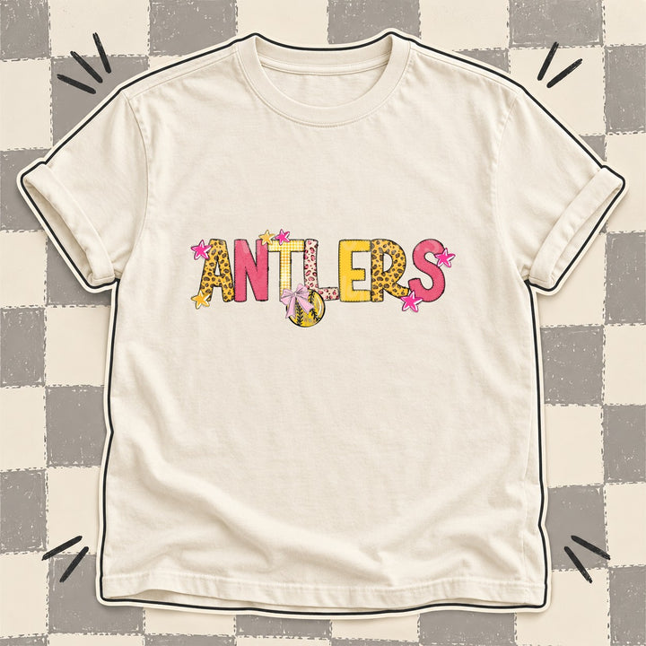 Antlers Mixed Doodle Softball Mascots – Sunshine Leopard DTF transfer mockup