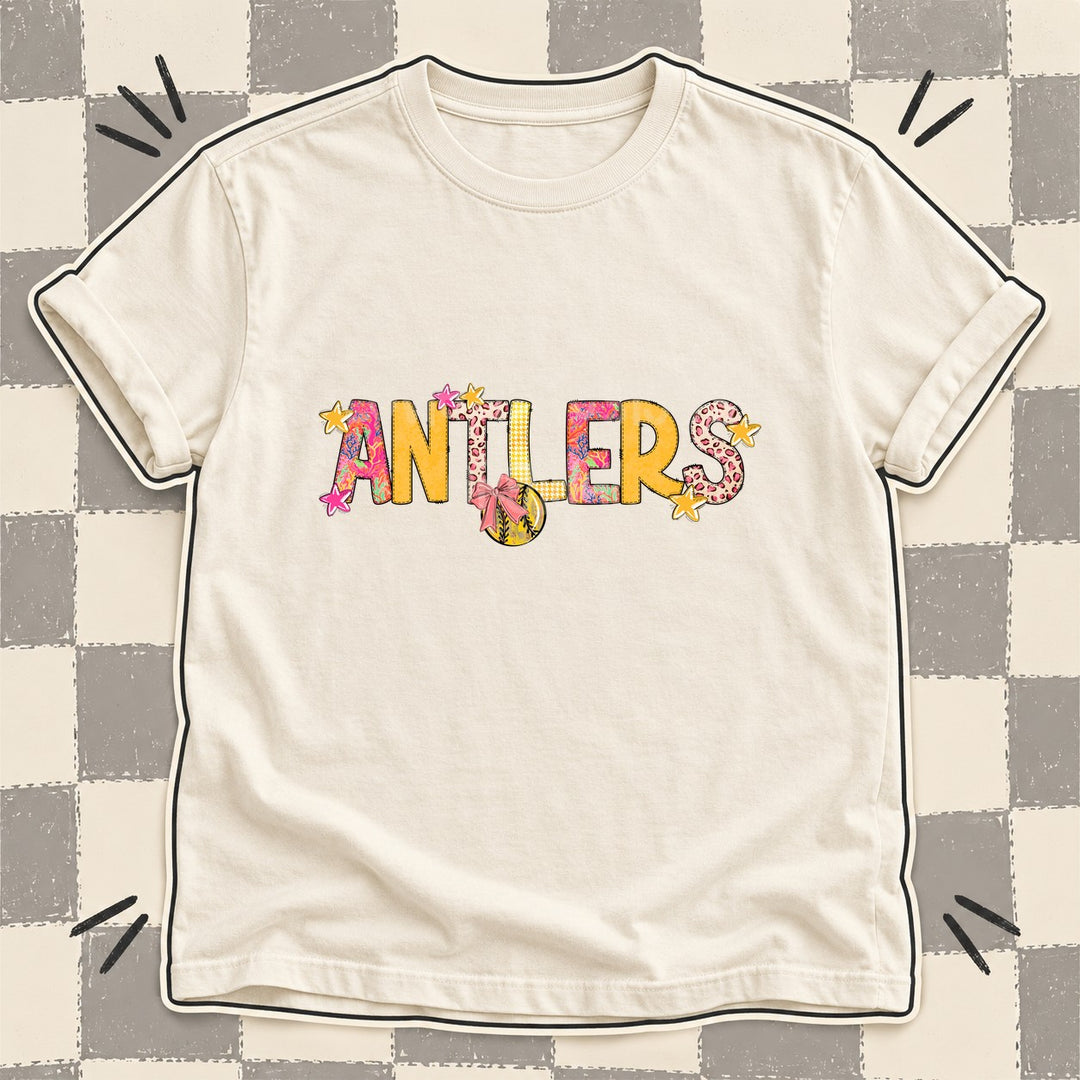 Antlers Mixed Doodle Softball Mascots – Softball Brights DTF transfer mockup