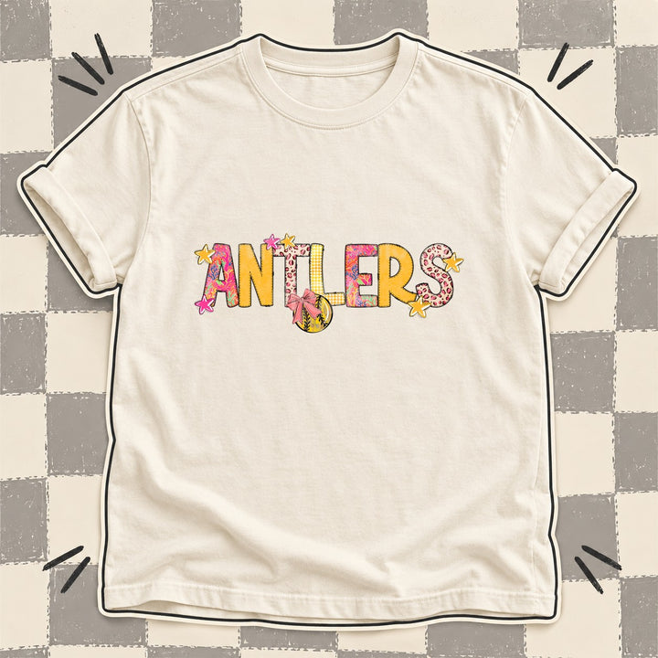 Antlers Mixed Doodle Softball Mascots – Softball Brights DTF transfer mockup