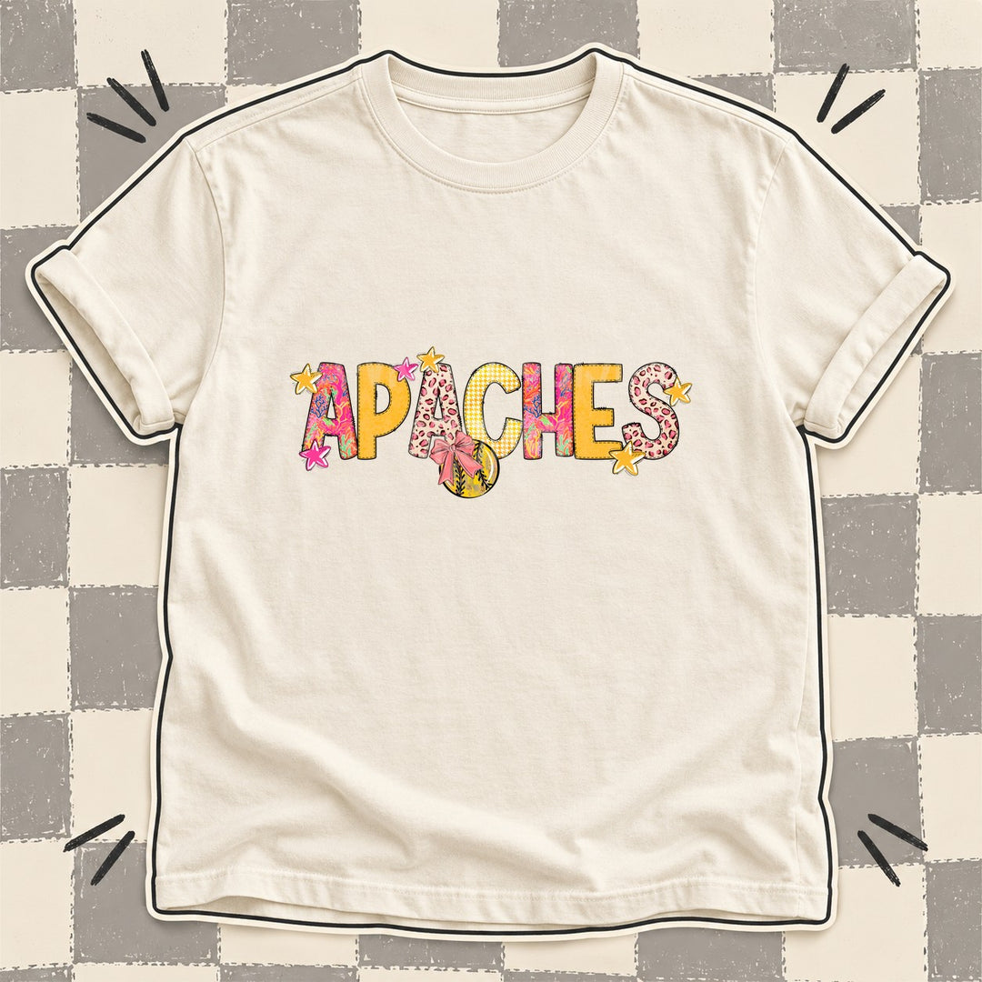 Apaches Mixed Doodle Softball Mascots – Softball Brights DTF transfer mockup