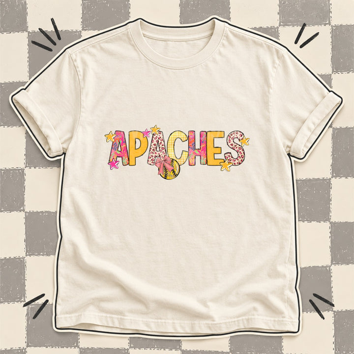 Apaches Mixed Doodle Softball Mascots – Softball Brights DTF transfer mockup