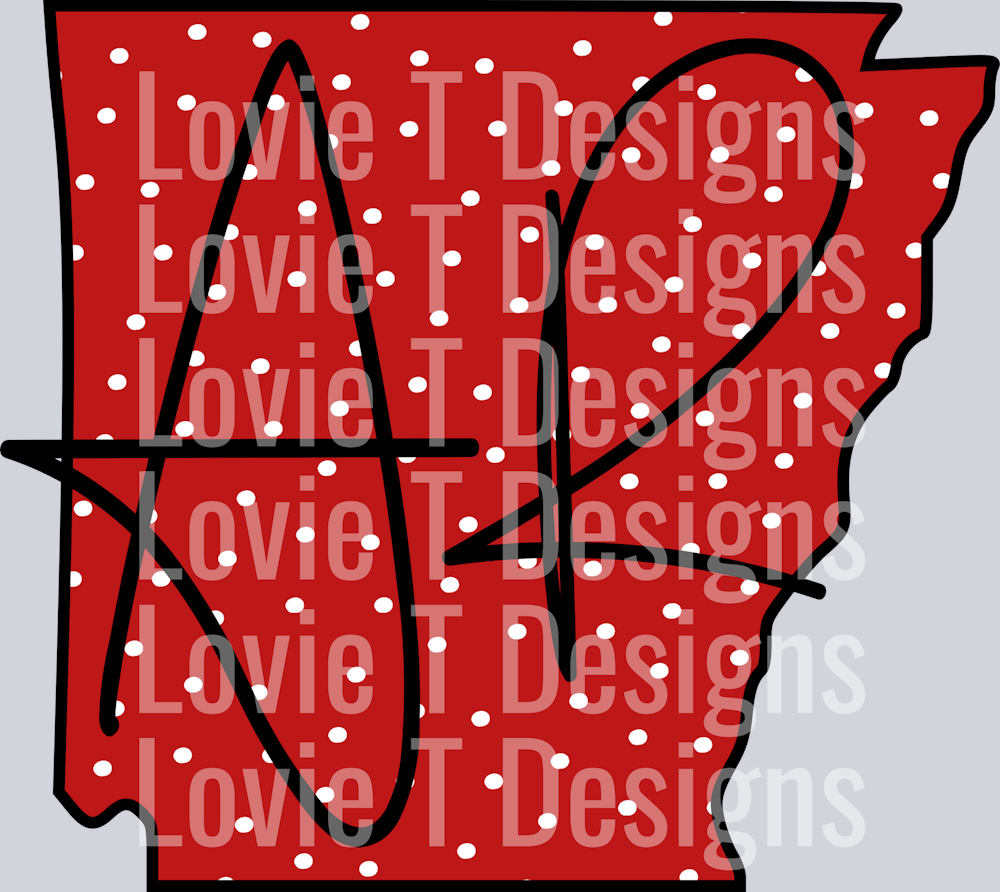 AR Arkansas State Polka Dot
