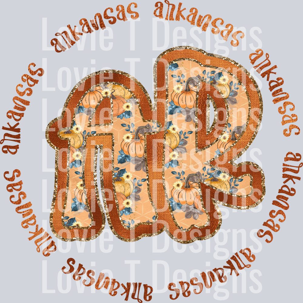 AR Circle Glitter Foil Pumpkins