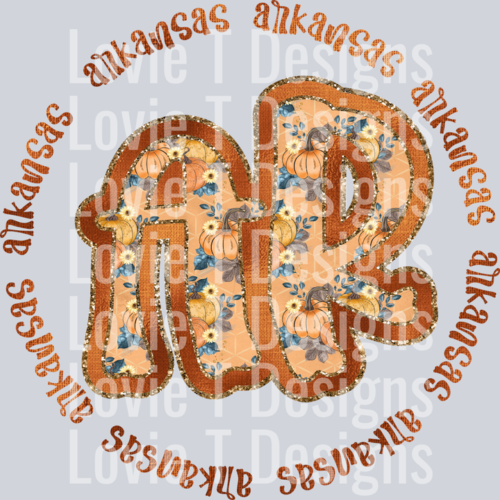 AR Circle Glitter Foil Pumpkins