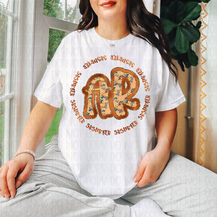 AR CIRCLE GLITTER FOIL PUMPKINS