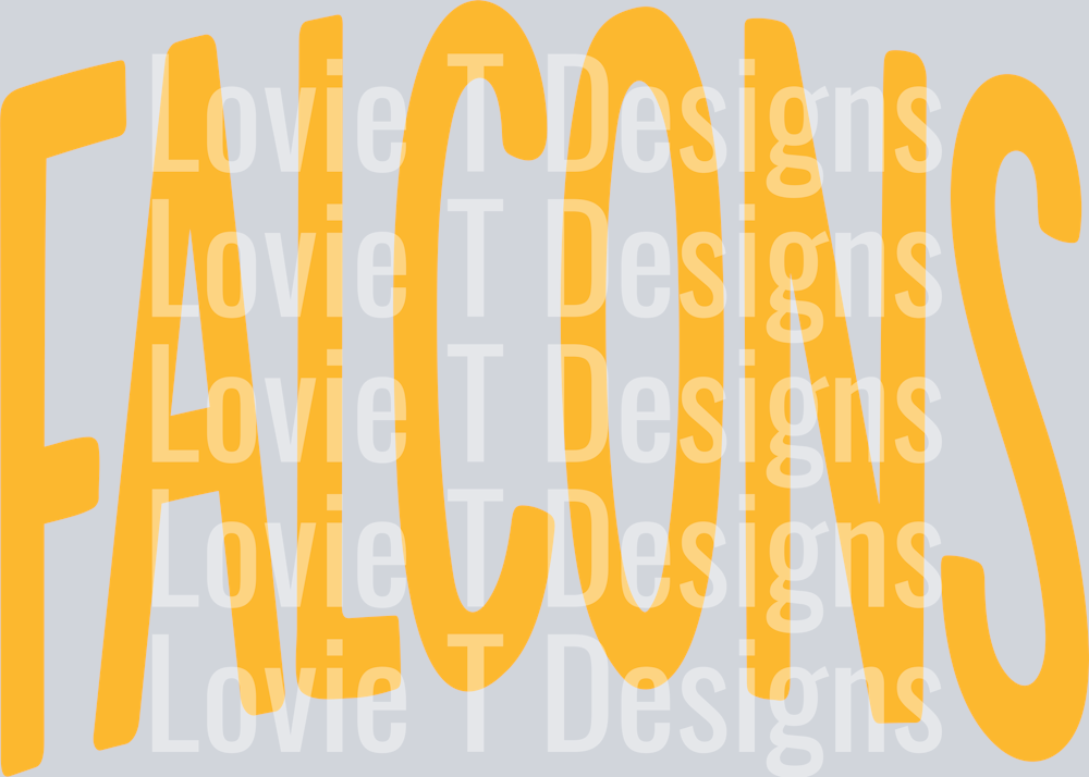 OVERSIZED MASCOT FALCONS GOLD