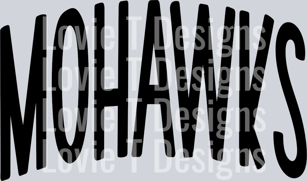 OVERSIZED MASCOT MOHAWKS BLACK