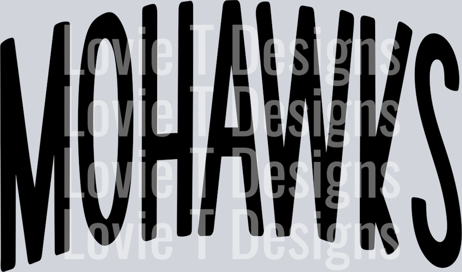 OVERSIZED MASCOT MOHAWKS BLACK