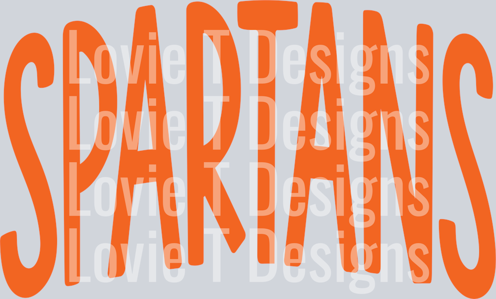 OVERSIZED MASCOT SPARTANS ORANGE