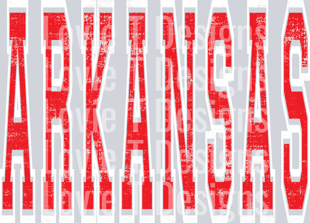 ARKANSAS RED AND WHITE VARSITY STYLE