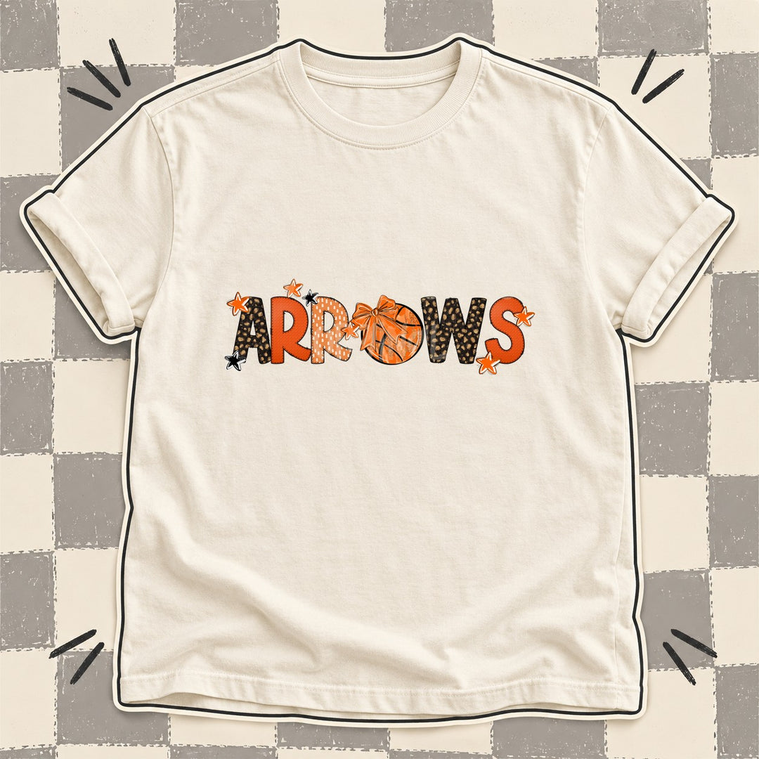 Arrows Mixed Doodle Basketball Mascots – Leopard Court DTF transfer mockup
