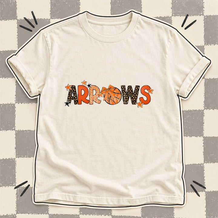 Arrows Mixed Doodle Basketball Mascots – Leopard Court DTF transfer mockup