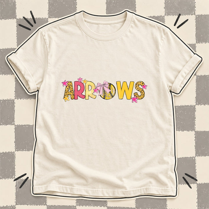 Arrows Mixed Doodle Softball Mascots – Sunshine Leopard DTF transfer mockup