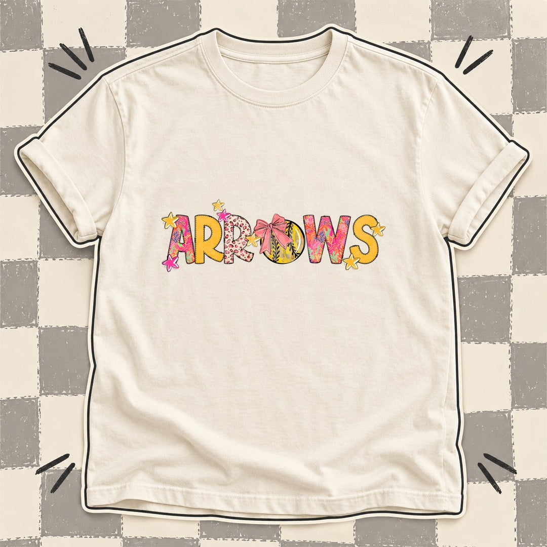 Arrows Mixed Doodle Softball Mascots – Softball Brights DTF transfer mockup