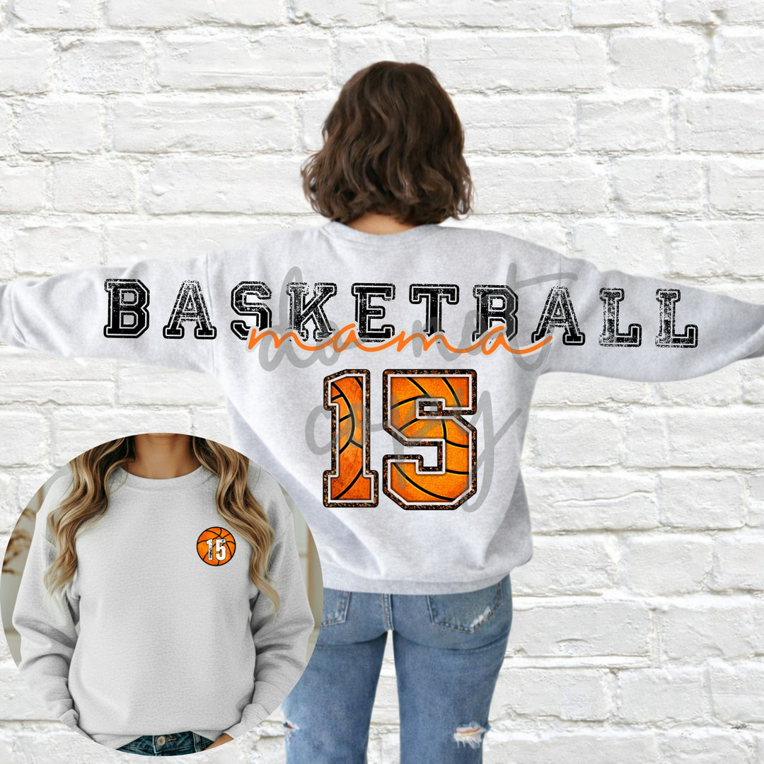 Basketball Mama Long customizable DTF transfer