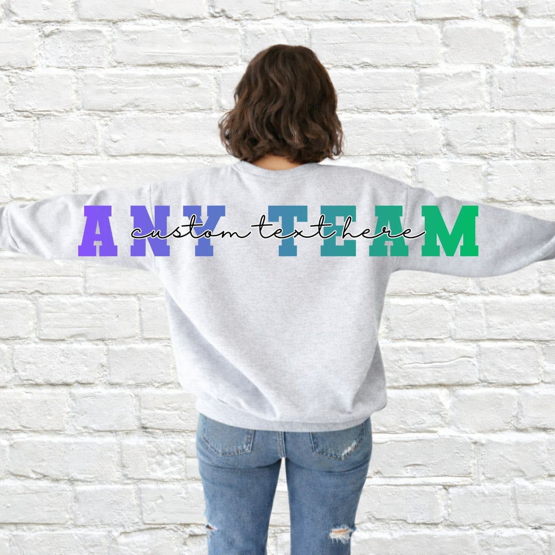 Long Across the Back Mascot customizable DTF transfer