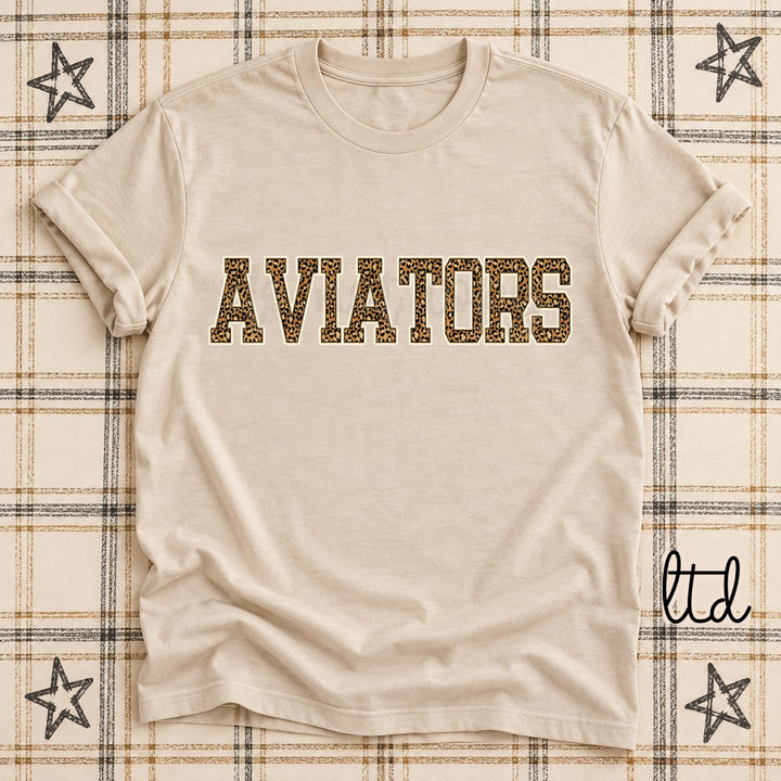 Aviators Dark Leopard Mascots DTF transfer mockup