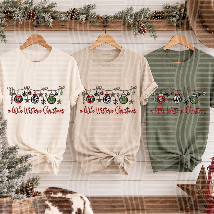 A Lil Western Christmas Cowboy Christmas DTF transfer