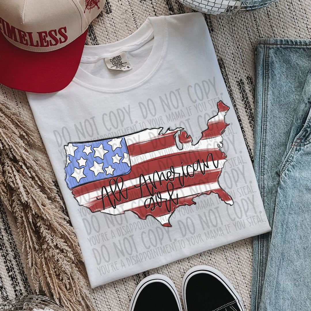 ALL AMERICAN GIRL USA FLAG