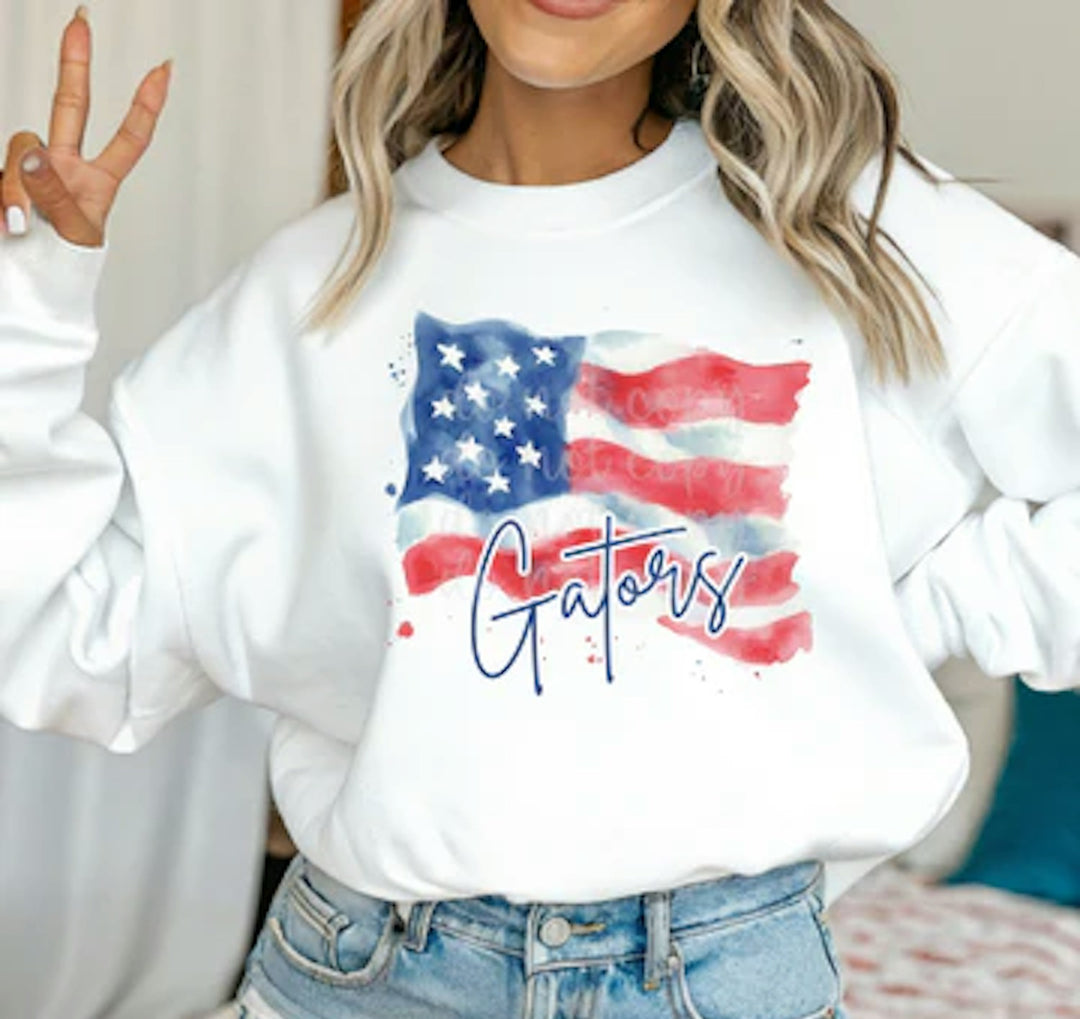 American Flag Custom Wording customizable DTF transfer mockup