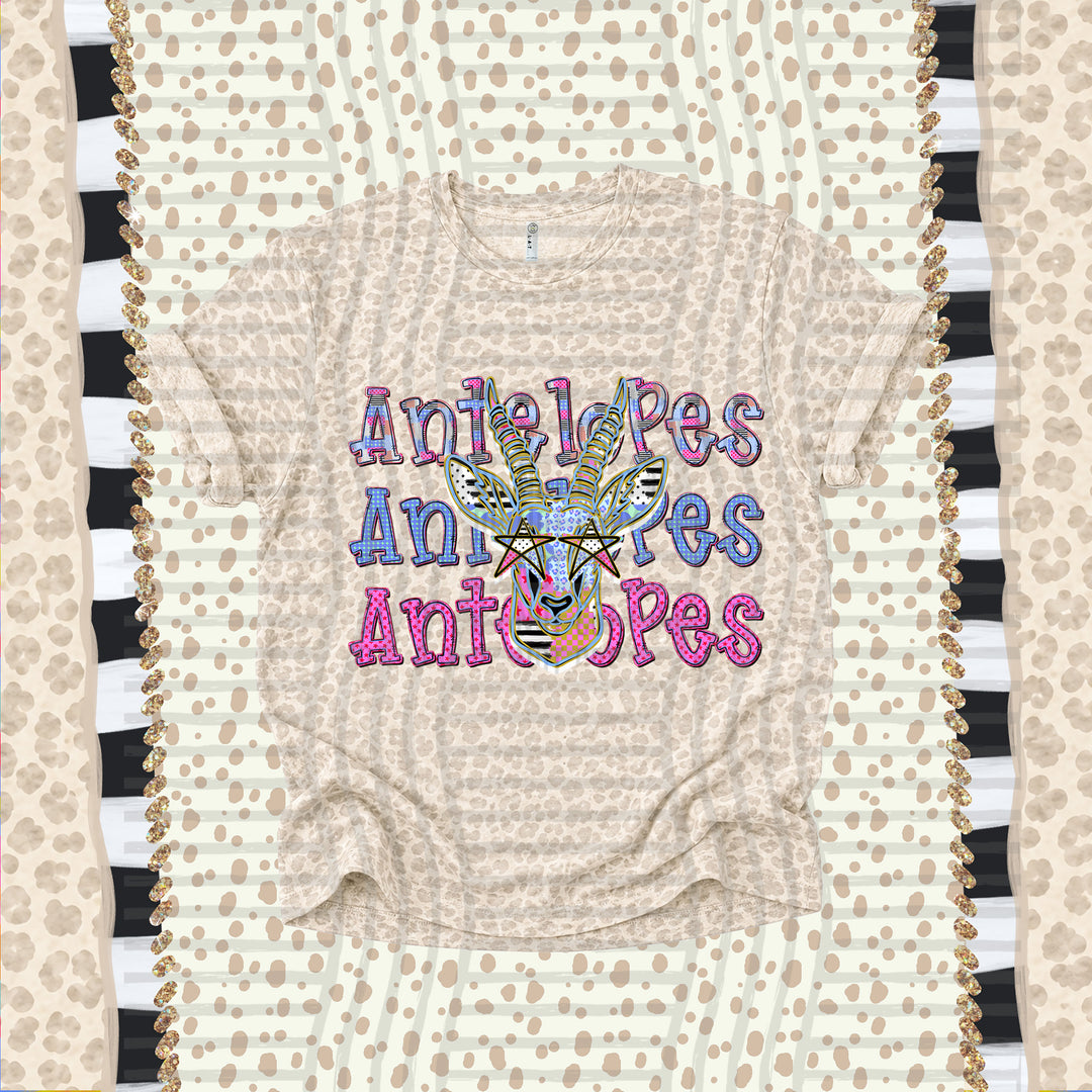 Antelopes Dolly Doodle mascot DTF transfer