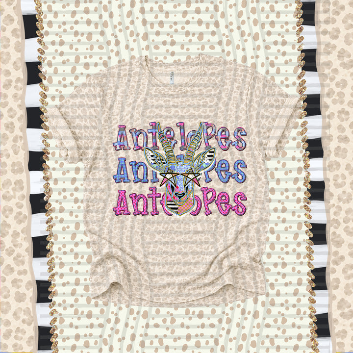 Antelopes Dolly Doodle mascot DTF transfer