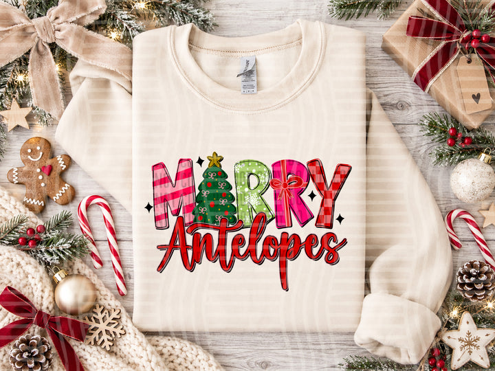 Antelopes Merry mascot DTF transfer