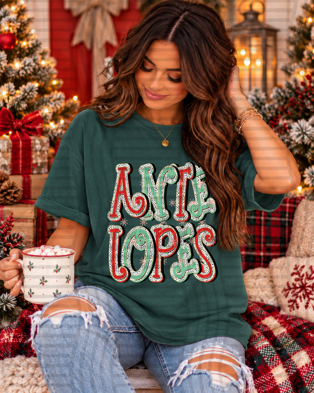 Antelopes Merry Dots Mascots DTF transfer