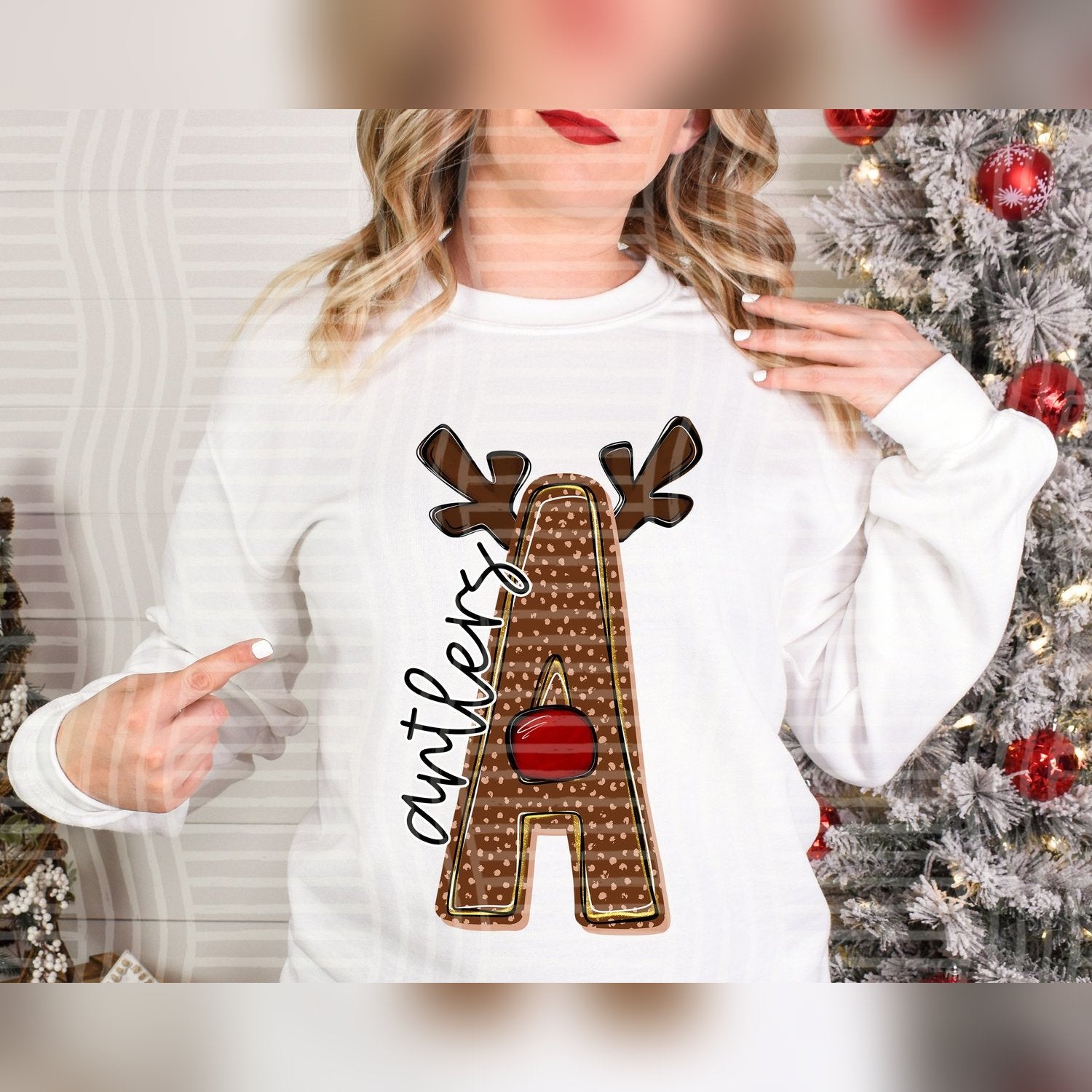 Deer Antler Initial Mascots Antlers design
