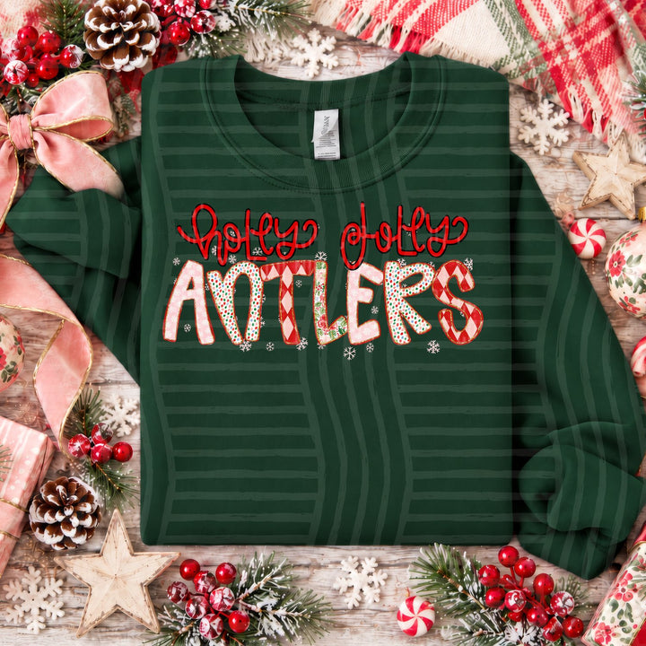Antlers Holly Jolly Confetti Mascots DTF transfer