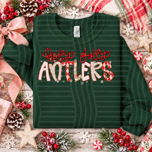 Holly Jolly Confetti Mascots Antlers design