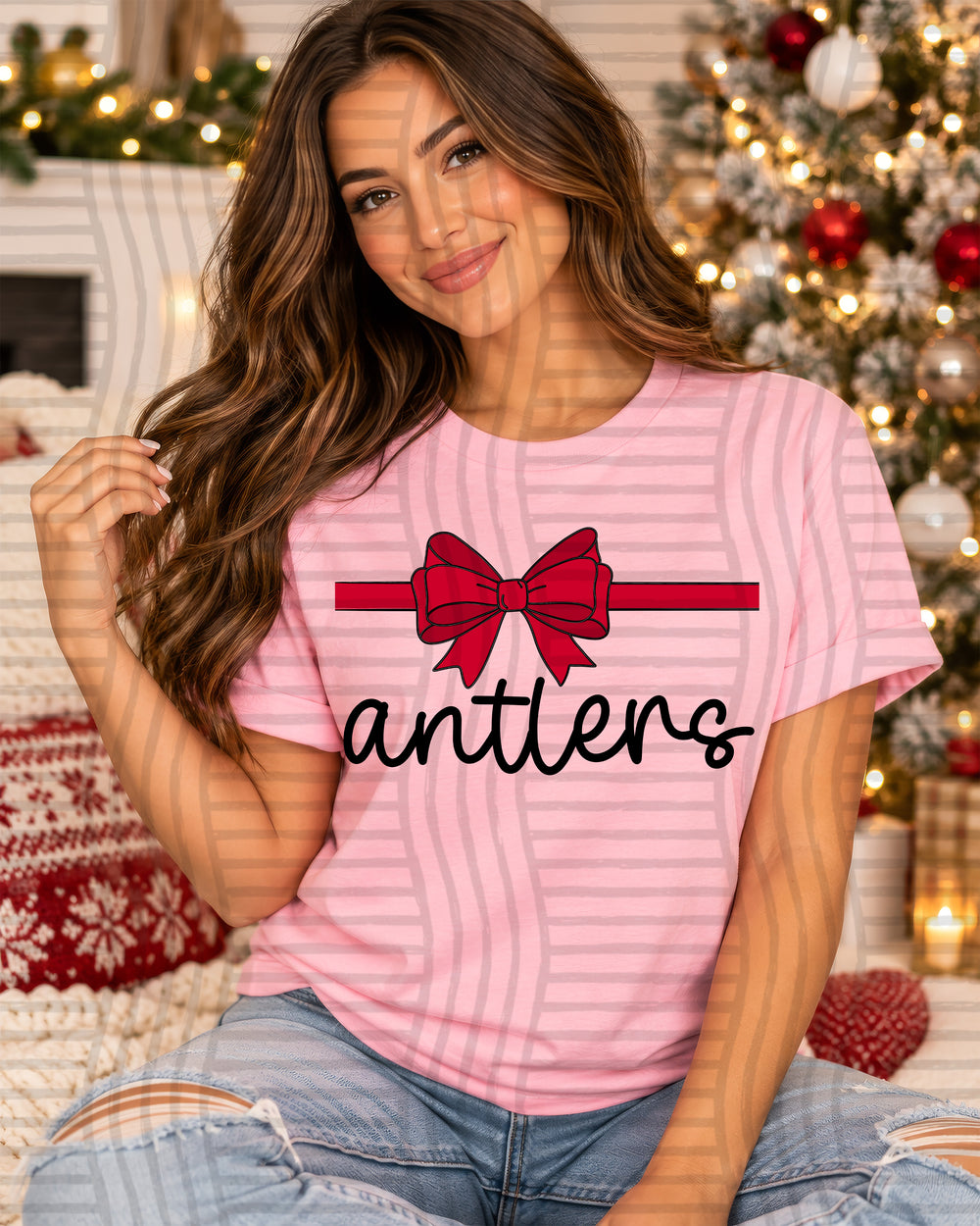 Antlers Simple Bow Mascots DTF transfer