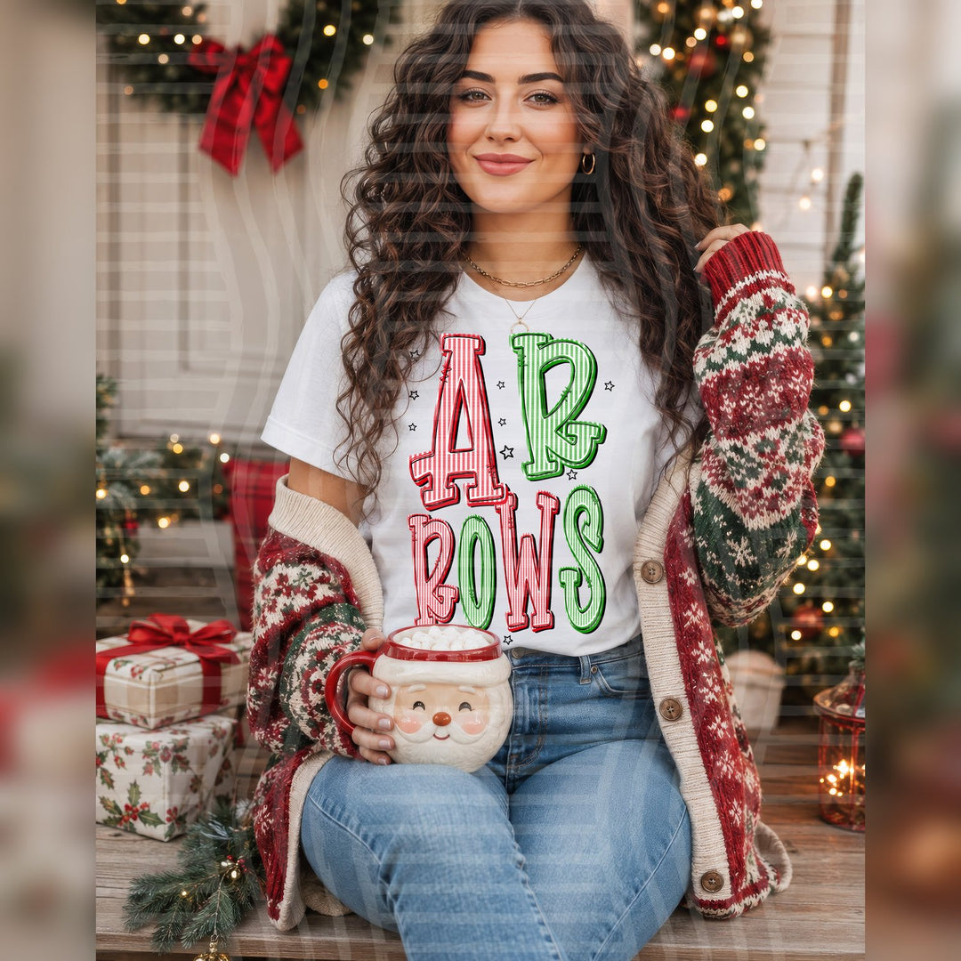 Arrows Christmas Seersucker Mascots DTF transfer