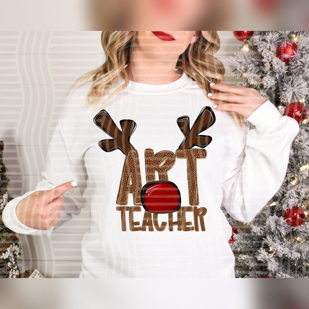 Art Teacher Deer Antler School Staff DTF transfer