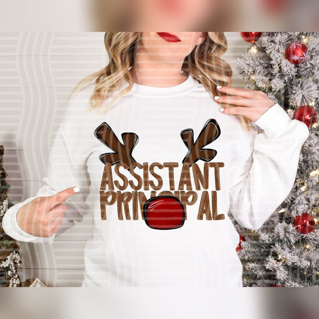 Assistant Principal Deer Antler School Staff DTF transfer