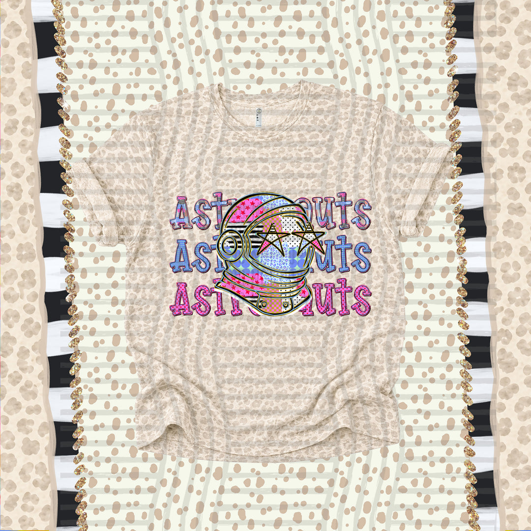 Astronauts Dolly Doodle mascot DTF transfer