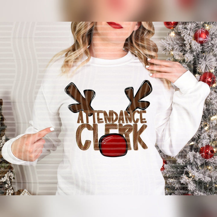 Attendance Clerk Deer Antler School Staff DTF transfer