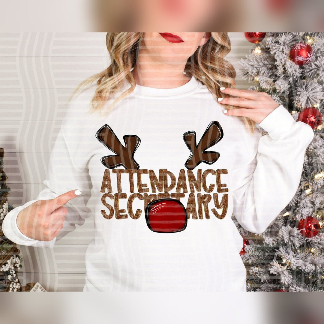 Attendance Secretary Deer Antler School Staff DTF transfer