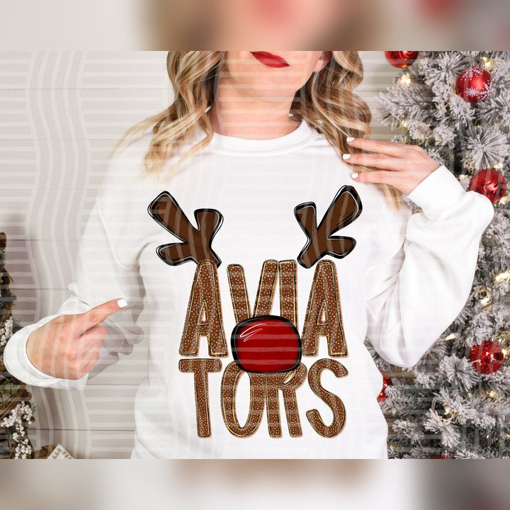Aviators Deer Antler Mascots DTF transfer