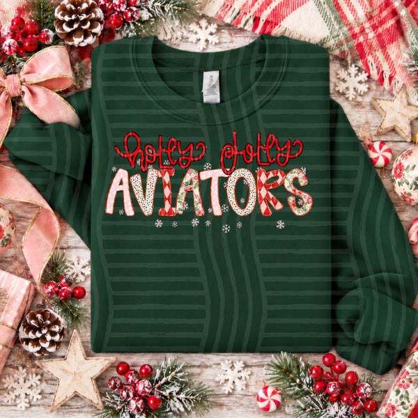 Holly Jolly Confetti Mascots Aviators design