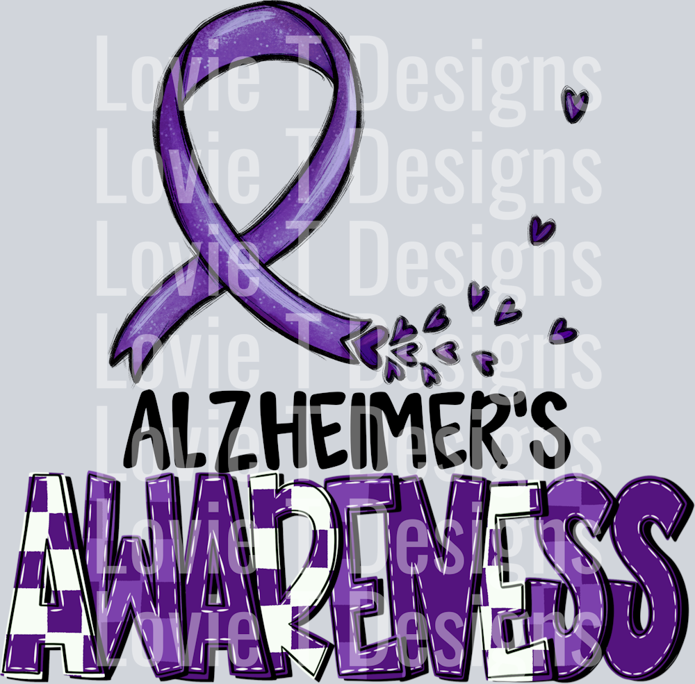 Awareness ALZHEIMERS Blk