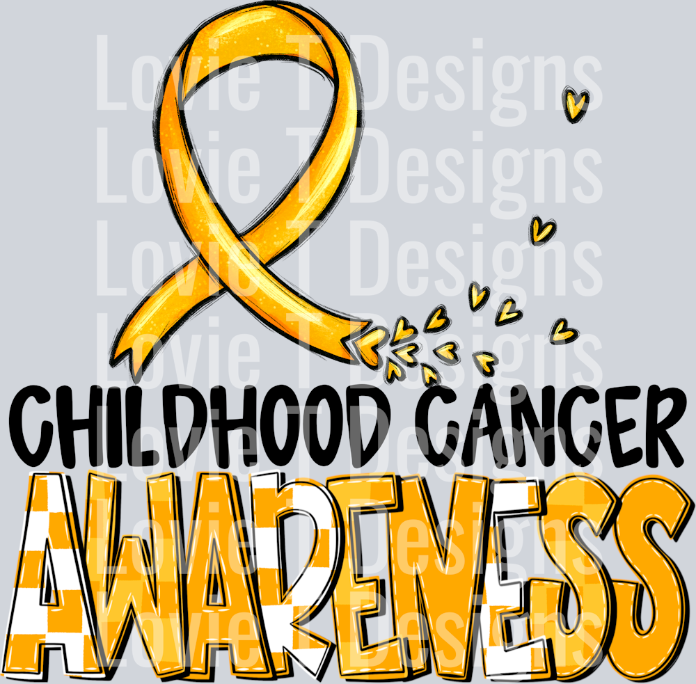 Awareness Childhood Cancer Blk