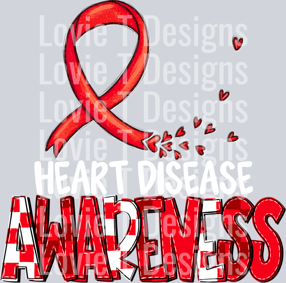 Awareness Heart Disease White