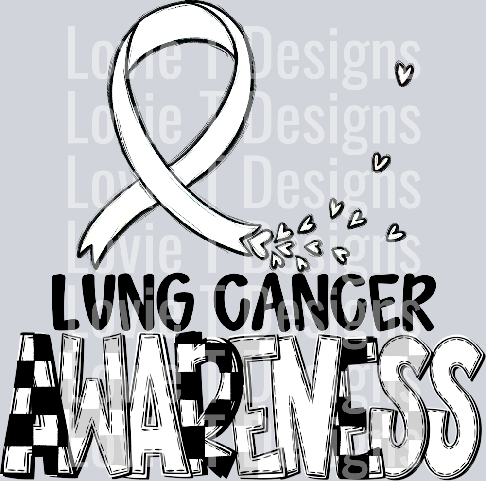 Awareness Lung Cancer Blk