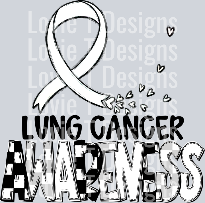 Awareness Lung Cancer Blk