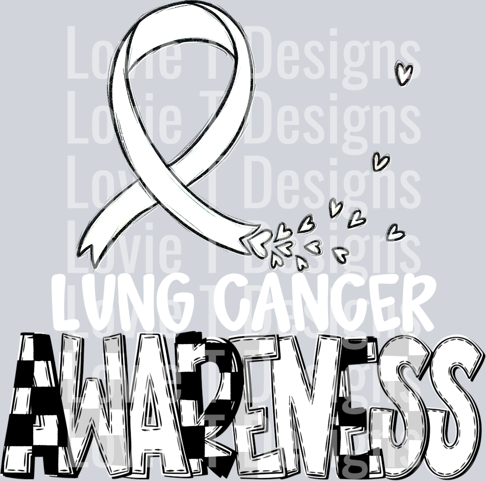 Awareness Lung Cancer White