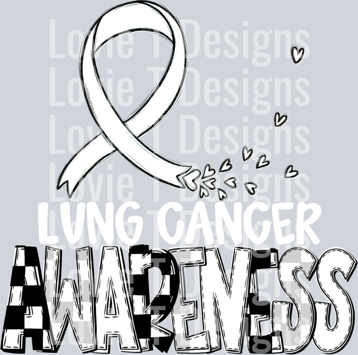 Awareness Lung Cancer White