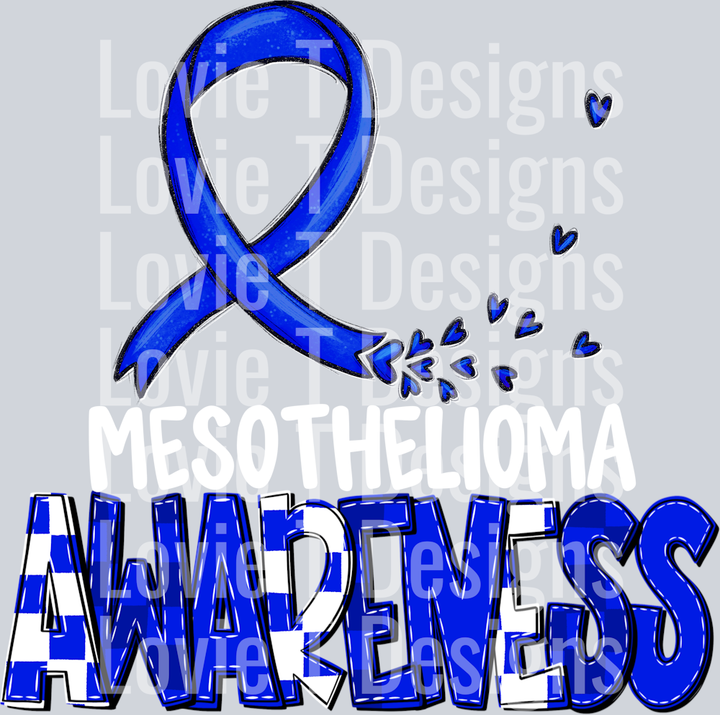 Awareness Mesothelioma White